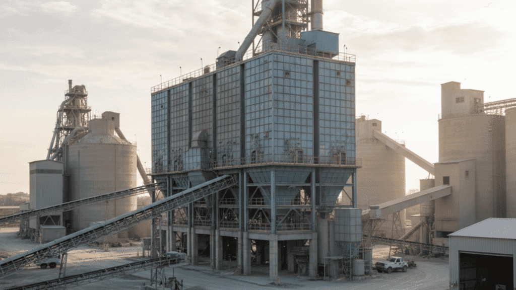bag house in a cement plant