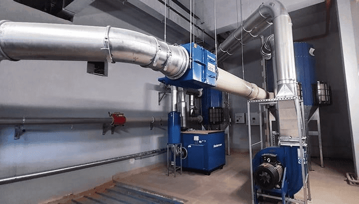 Pharma dust collector system for API and powder handling areas